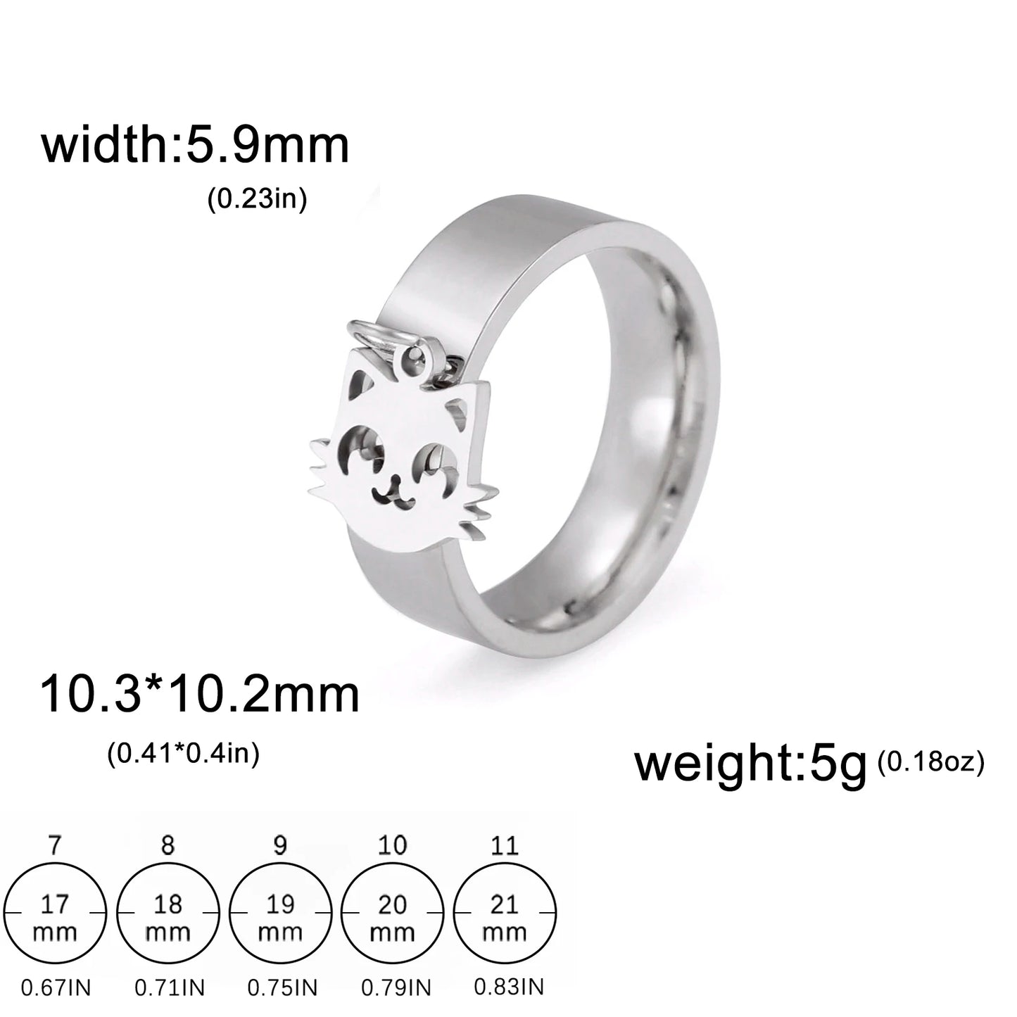 Minimalist Floral Stainless Steel Ring