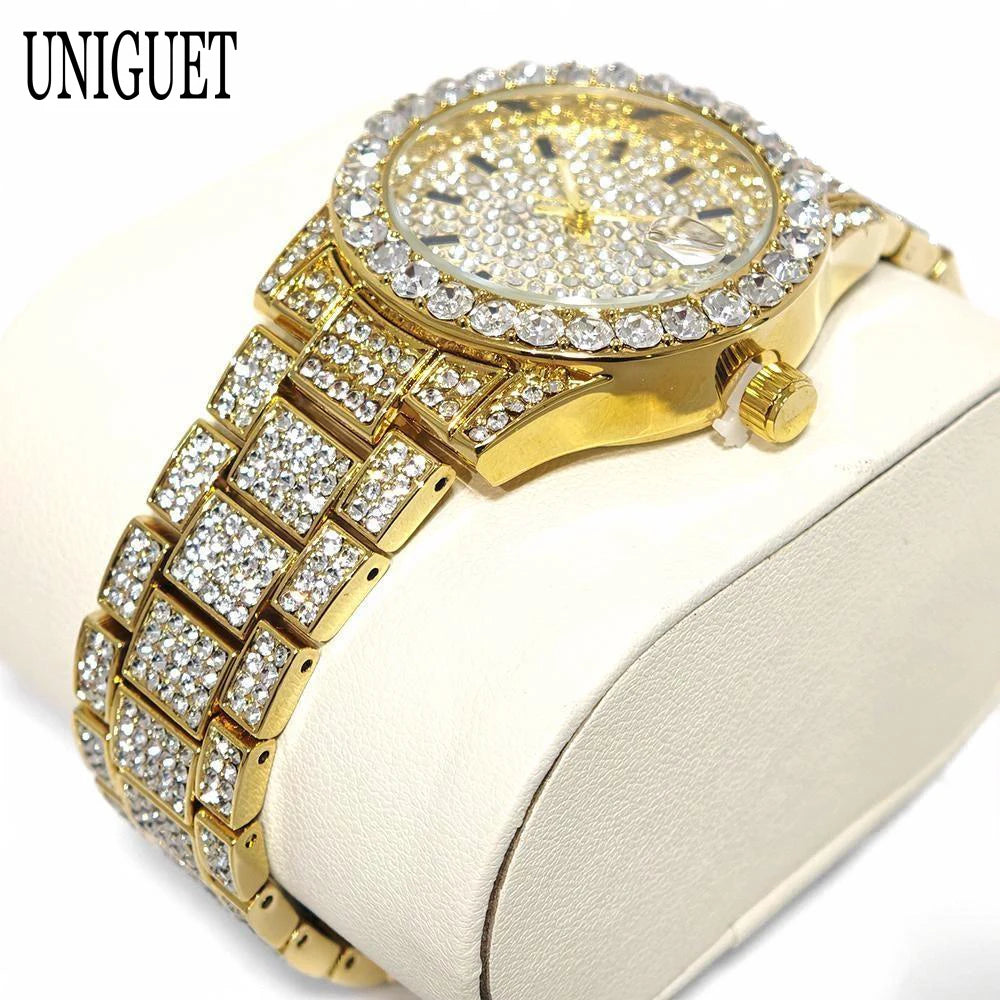Iced Diamond Luxury Steel Watch