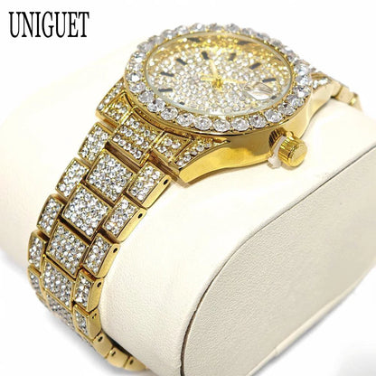 Iced Diamond Luxury Steel Watch