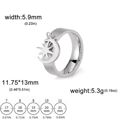 Minimalist Floral Stainless Steel Ring