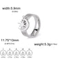 Minimalist Floral Stainless Steel Ring