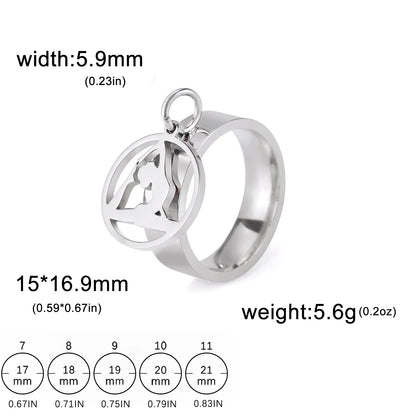 Minimalist Floral Stainless Steel Ring