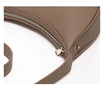 Minimalist Crescent Leather Underarm Bag