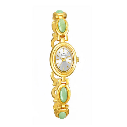Natural Gemstone Oval Jewelry Watch