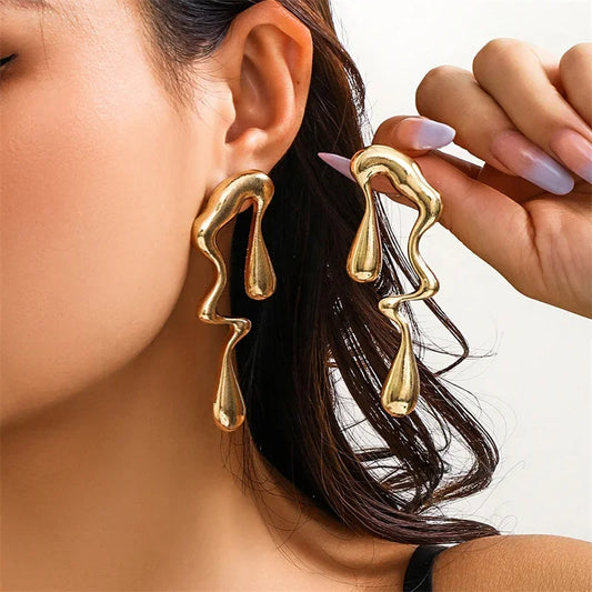 Irregular Water Drop Geometric Earrings