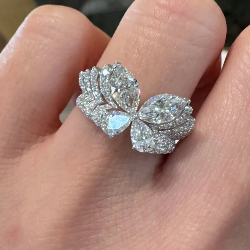 Butterfly Diamond 18k Gold Ring