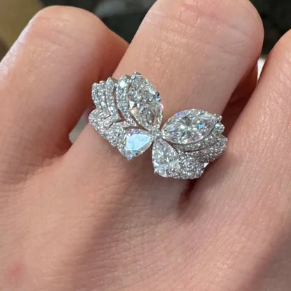 Butterfly Diamond 18k Gold Ring