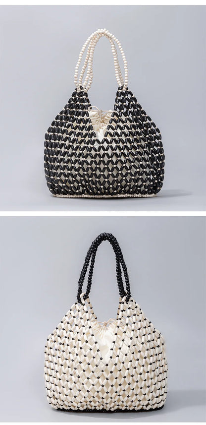 Retro Summer Handwoven Bucket Bag