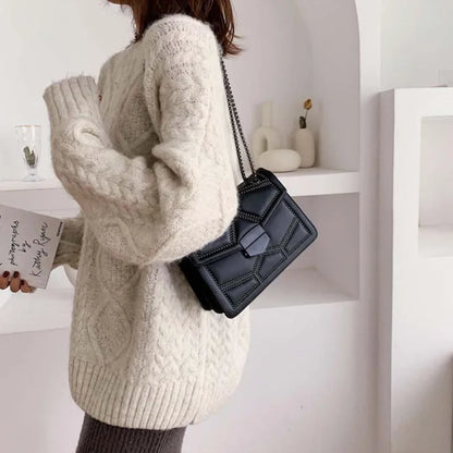 Rivet Vintage Chain Crossbody Bag