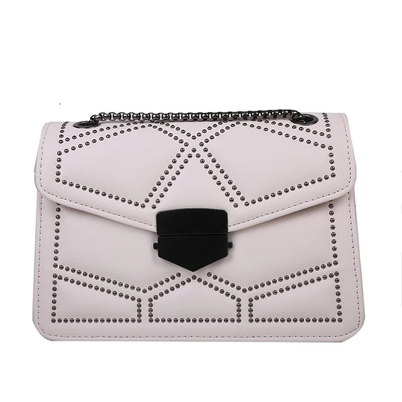 Vintage Rivet Designer Crossbody Bag