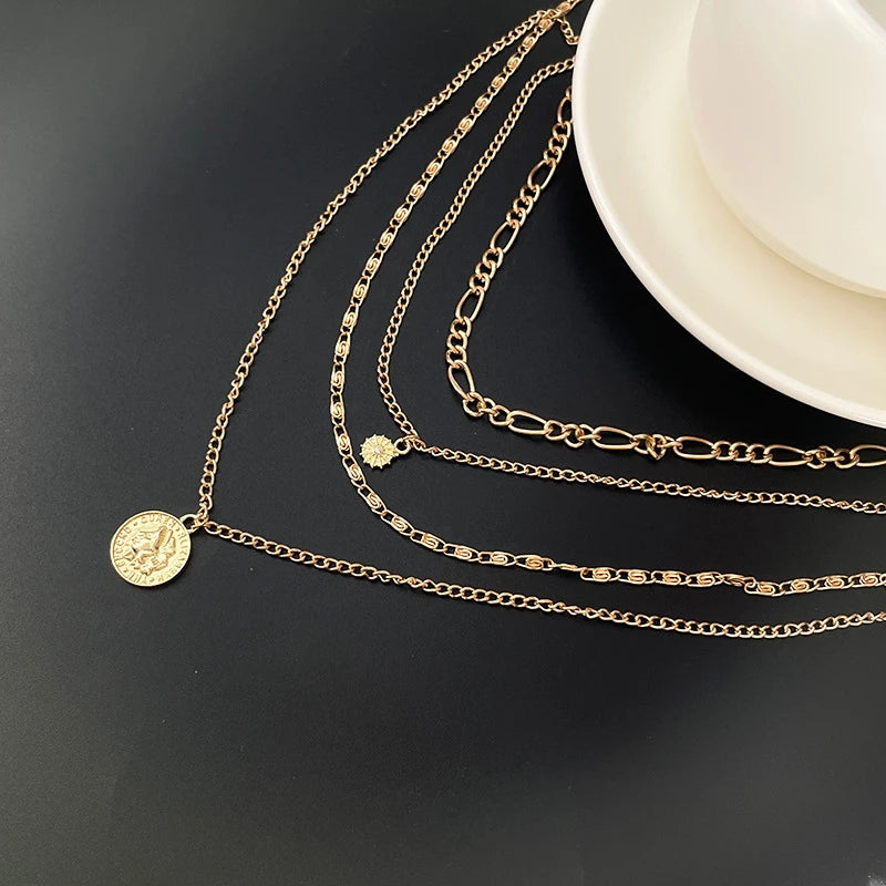 Multilayer Evil Eye Pearl Necklace