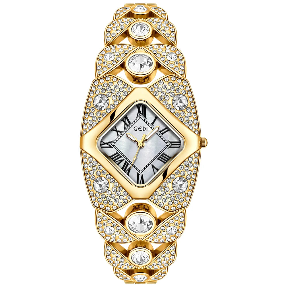 Roman Full Diamond Inlaid Watch