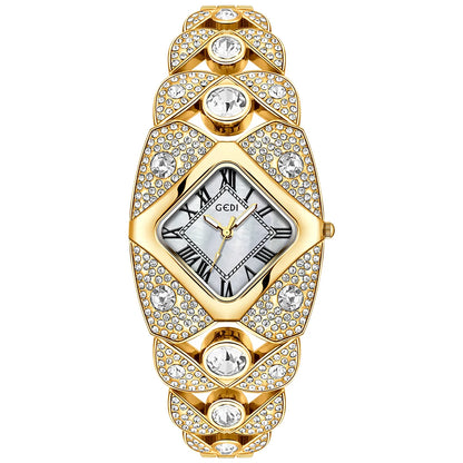 Roman Full Diamond Inlaid Watch