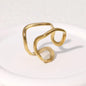 Irregular Wave Gilded Statement Ring