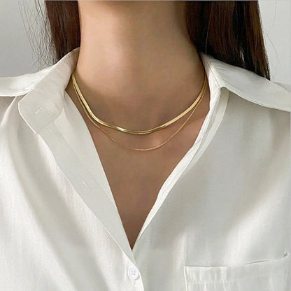 Double Layer Snake Chain Necklace