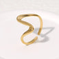 Irregular Wave Gilded Statement Ring