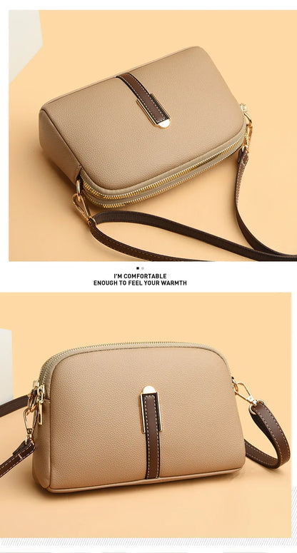 Designer Flap Cowhide Messenger Bag