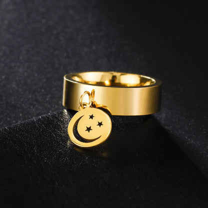 Minimalist Floral Stainless Steel Ring