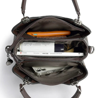 Iconic Grained Leather Crossbody Bag