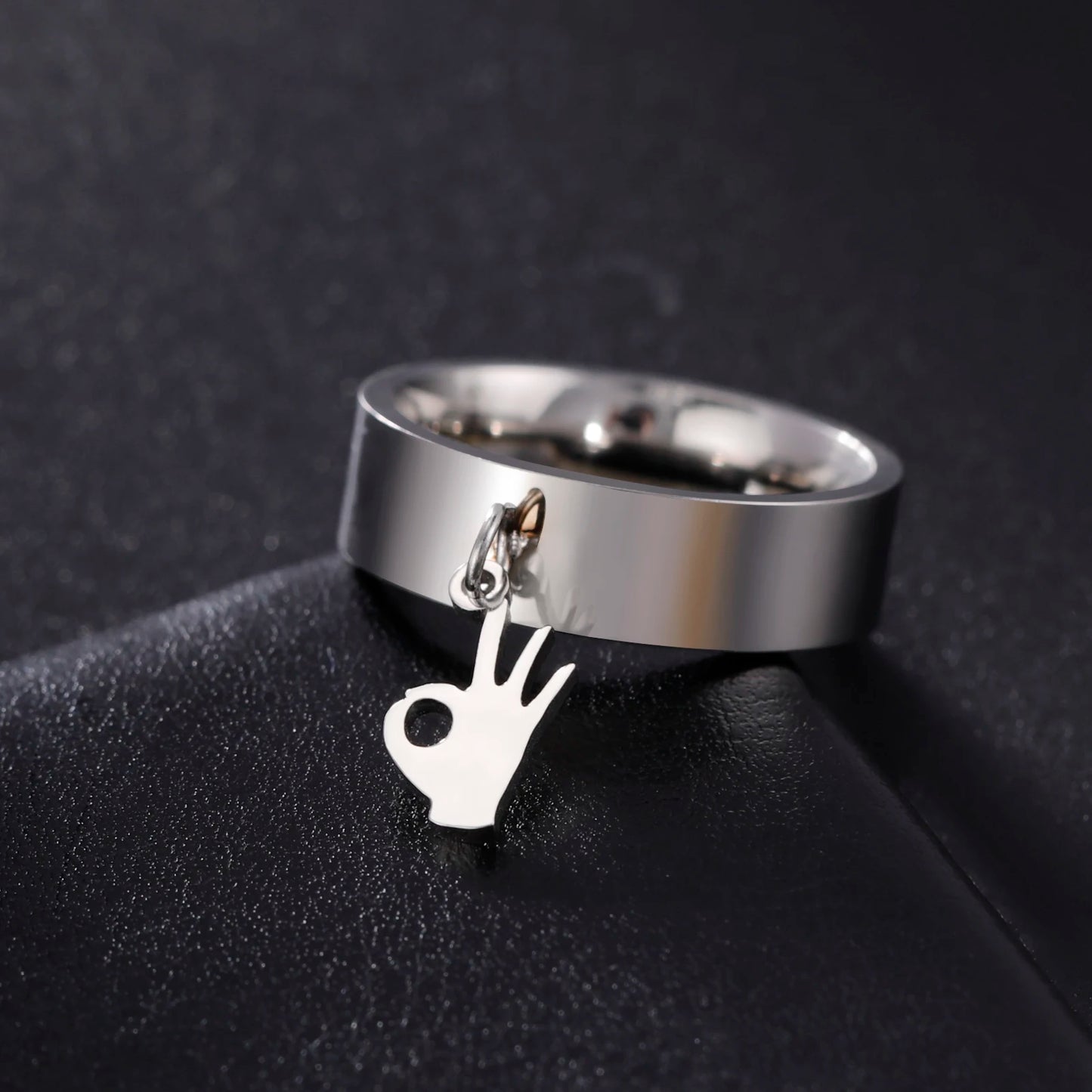 Minimalist Floral Stainless Steel Ring