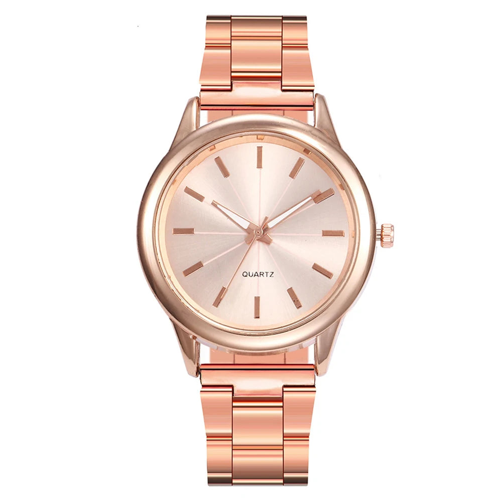 Rhinestone Gilded Mesh Bracelet Watch