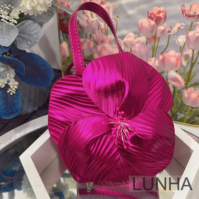 3D Flora Evening Bridal Clutch