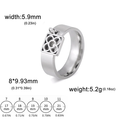 Minimalist Floral Stainless Steel Ring