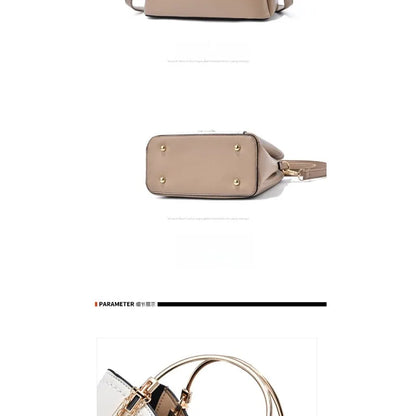 Modernist Color-Block Capacity Bucket Bag