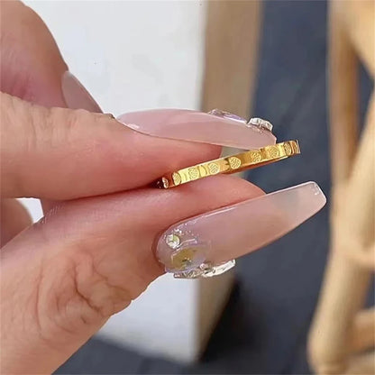Minimalist Gilded Heart Wedding Ring