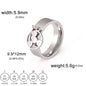 Minimalist Floral Stainless Steel Ring