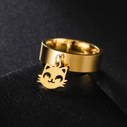 Minimalist Floral Stainless Steel Ring
