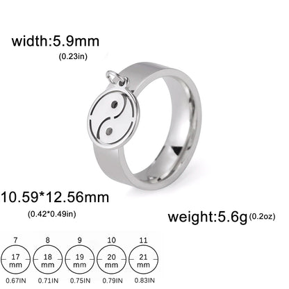 Minimalist Floral Stainless Steel Ring
