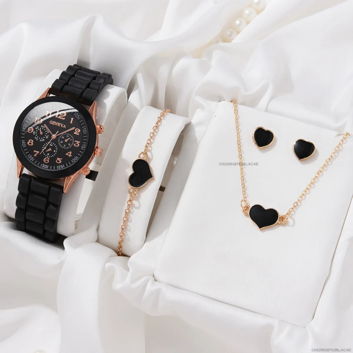 Heart Motif Butterfly Jewelry Set