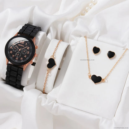 Heart Motif Butterfly Jewelry Set