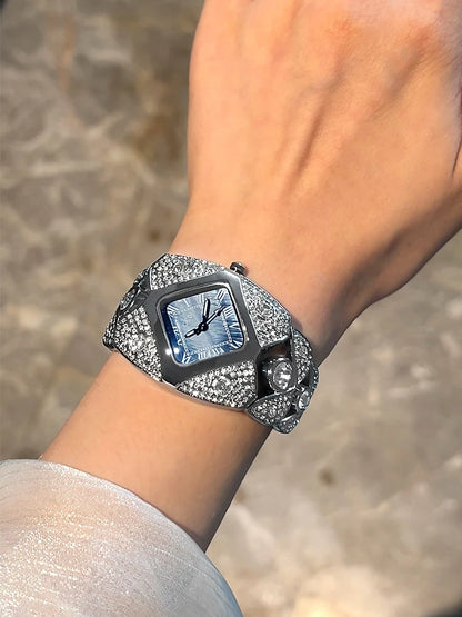 Roman Numeral Full Diamond Watch