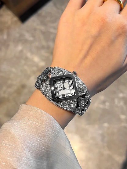 Roman Numeral Full Diamond Watch