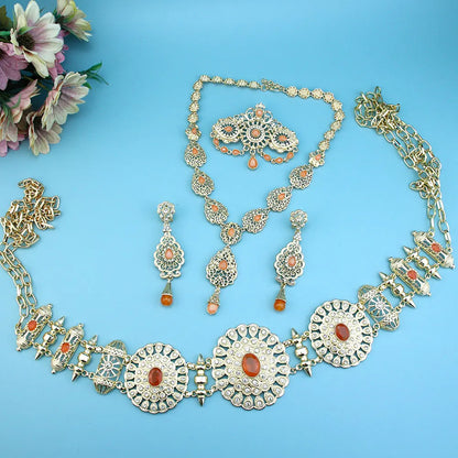 Arabic Crystal Bridal Jewelry Set