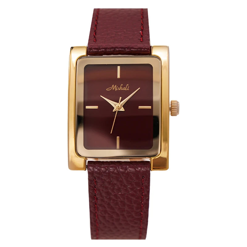 Niche Square Leather Party Watch