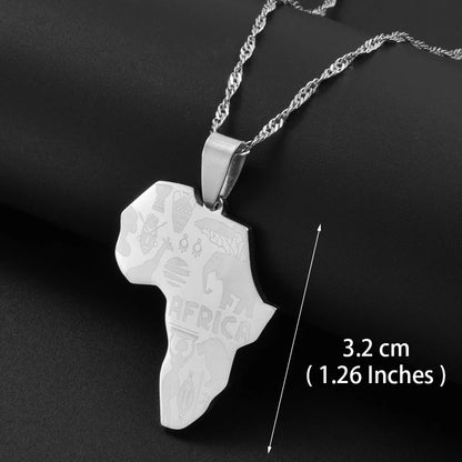 Heritage Africa Map Pendant Necklace