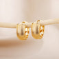 Minimalist Gold Piercing Hoop Earrings