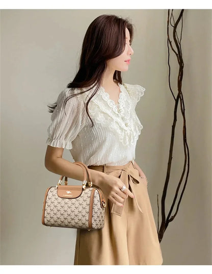 Iconic Grained Leather Crossbody Bag
