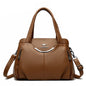 Multi-Pocket Soft Leather Designer Tote