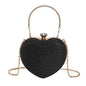 Sculpted Heart Metal Evening Clutch