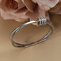 Hollow Crystal Half Face Bangle