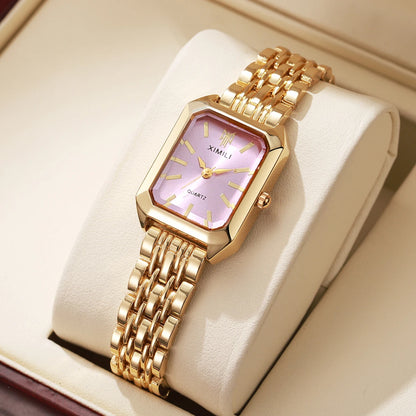 Rectangle Steel Band Quartz Watch