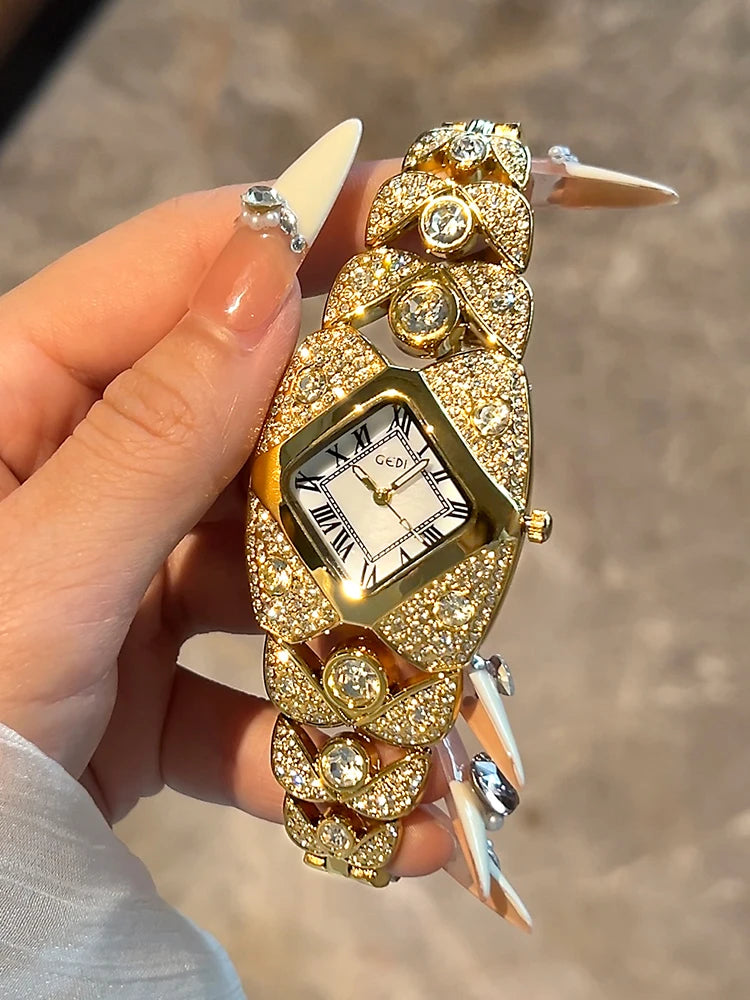 Roman Numeral Full Diamond Watch