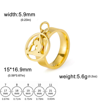 Minimalist Floral Stainless Steel Ring