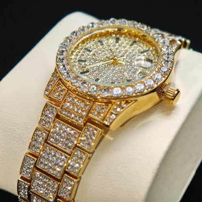 Iced Diamond Luxury Steel Watch