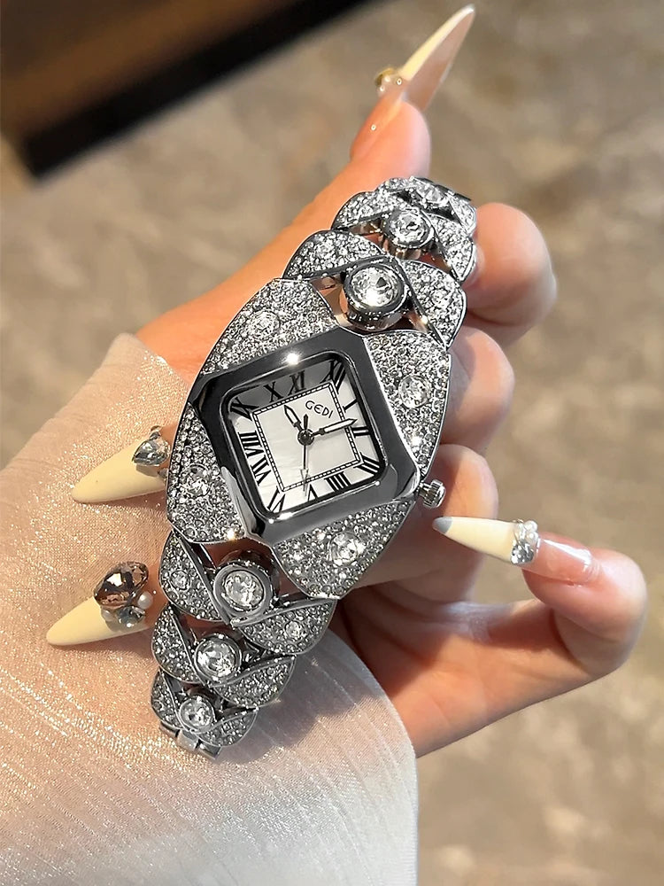Roman Numeral Full Diamond Watch