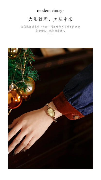 Japanese Movement Oval Gold Watch